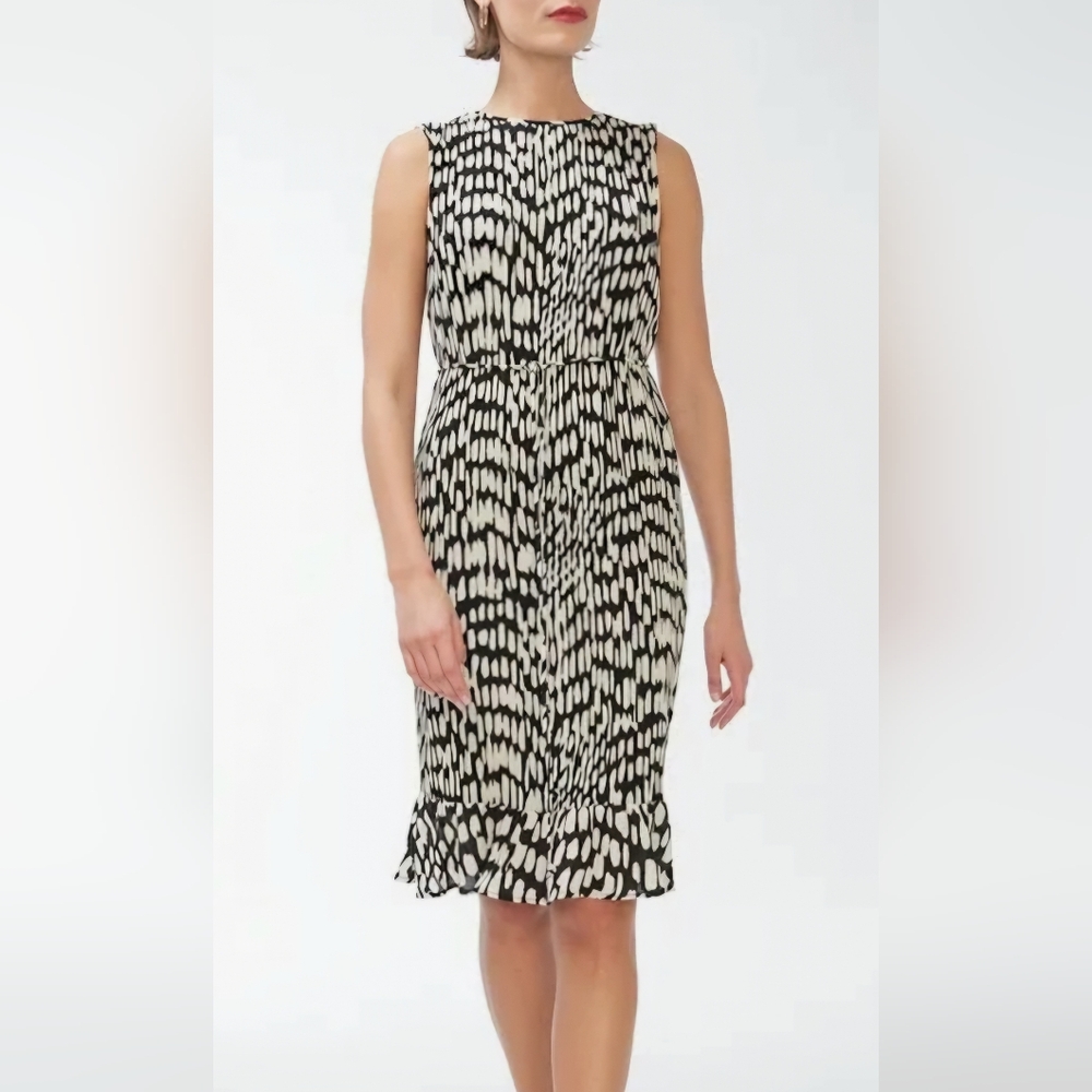 Black Label Peplum Crinkle Dress